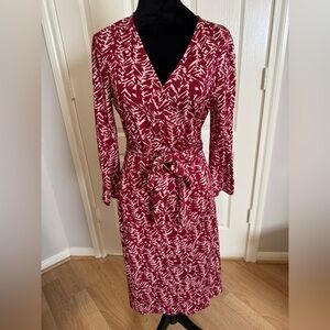 DIANE VON FURSTENBERG VINTAGE 100% Silk True Wrap Dress Size 12
